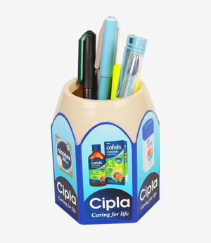 Teal pen stand