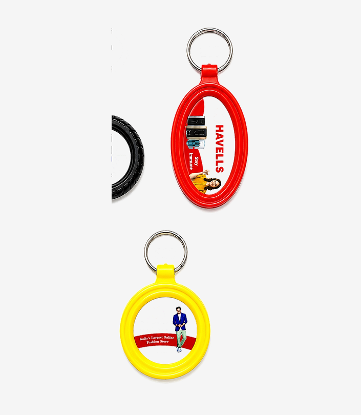Custom Red Plastic Keychain - Design 254 | KKM Keychains