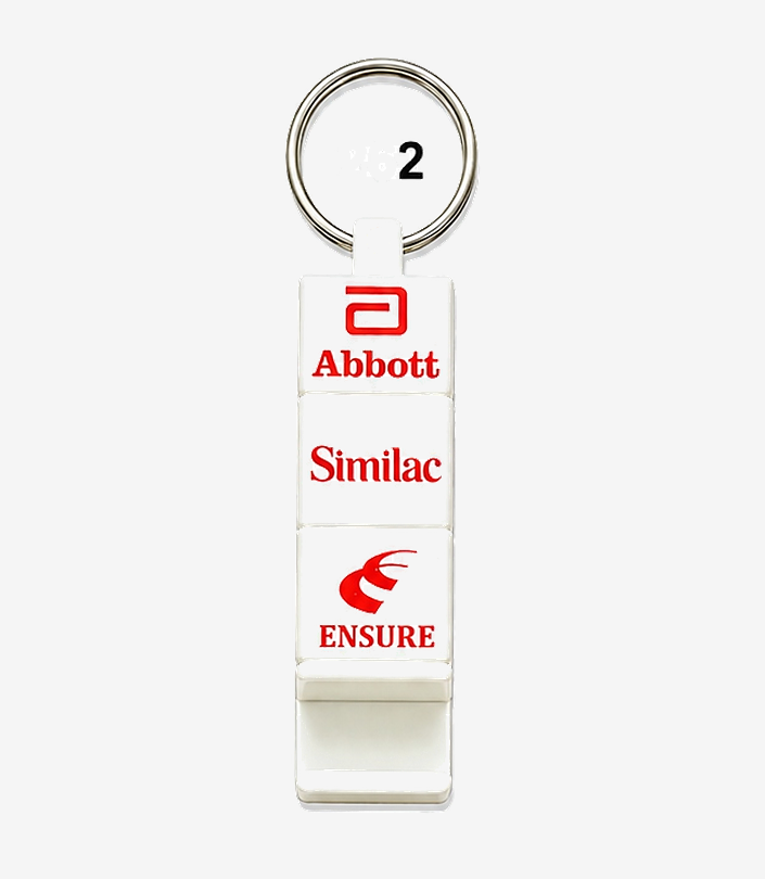 Custom White Mobile Stand Keychain - Design 257 | KKM Keychains