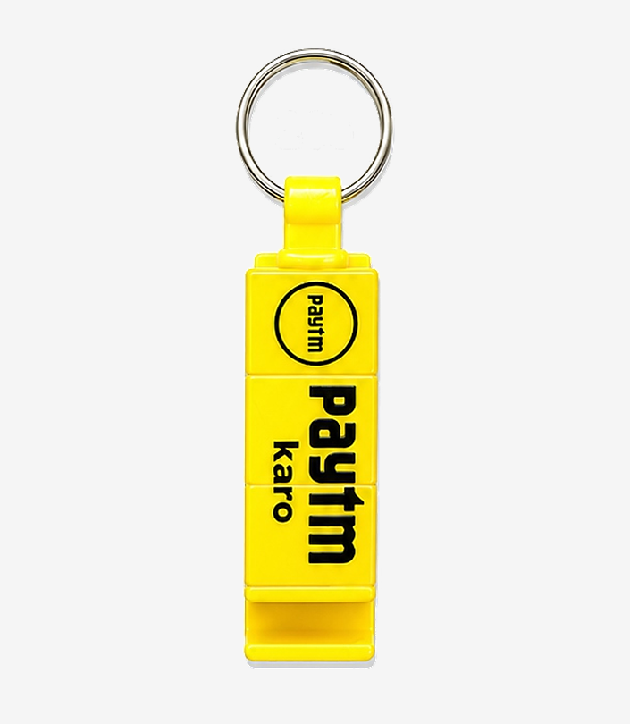 Custom Yellow Mobile Stand Keychain - Design 260 | KKM Keychains