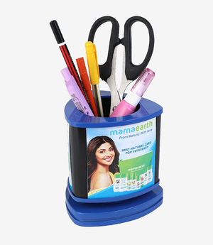 Blue pen stand