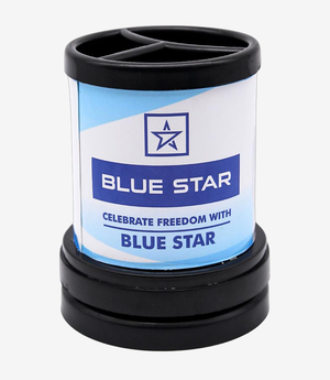 Blue pen stand