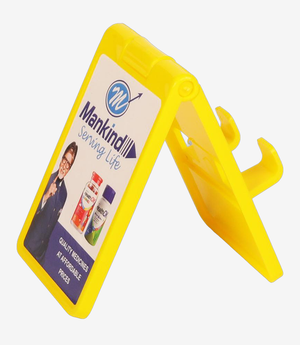 Yellow mobile stand