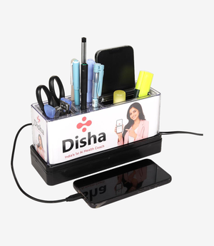 Black plastic mobile charging stand