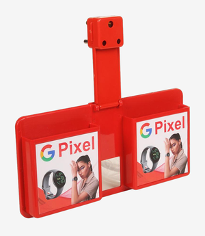 Red plastic mobile charging stand